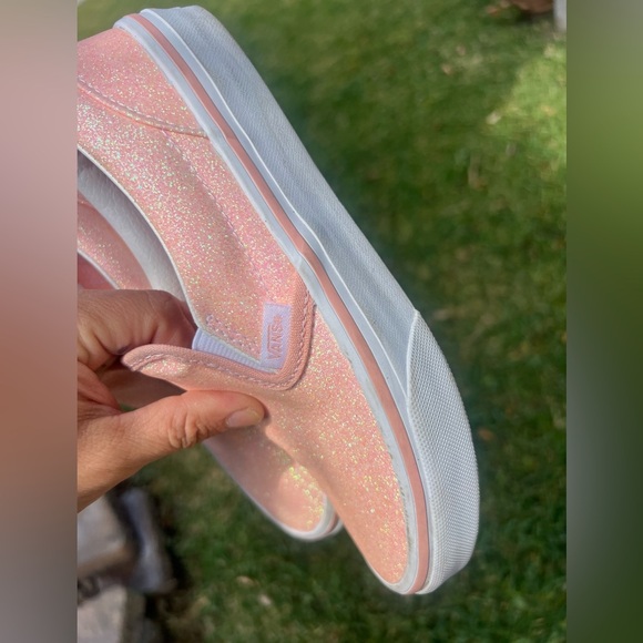 Vans Slip-On Kids 'Glitter - Apricot Nectar size 2.5 Vans - Picture 9 of 11
